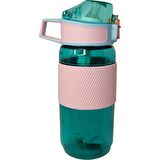 TKK 500 ml Yeşil Sİlikon Pipetli Tritan Suluk Matara