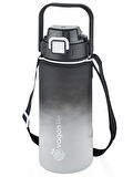 Vagonlife Tritan Pipetli Matara 1500 ml Siyah-Beyaz