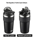 TKK Çelik Termos Mug 630Ml Mat Siyah