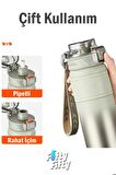 TKK Çelik Termos Matara 500ML Gri Yeşil