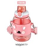 Vagonlife Pipetli Çocuk Matarası 750Ml Pembe