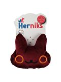 Herniks Sesli Kumaş Peluş Köpek Oyuncağı - Kitty 13cm Bordo