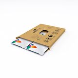 Decovetro Cam Kahve Sofra Sunum Tablası 2'li Set Retro Karışık Çizgi Desenli