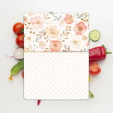 Decovetro Cam Kesme Tahtası ve Sunumluk Flower & Points Desenli 20 x 30 cm