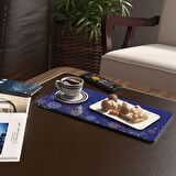 Decovetro Cam Kahve Sofra Sunum Tablası 2'li Set Mor Kar Tanesi Desenli 30 x 15 cm