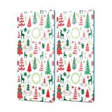 Decovetro Cam Kahve Sofra Sunum Tablası 2'li Set Karışık Yılbaşı Desenli 30 x 15 cm