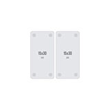 Decovetro Cam Kahve Sofra Sunum Tablası 2'li Set Siyah Beyaz Çini 30 x 15 cm