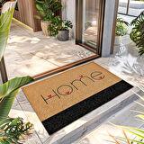 Decovetro Kapı Önü Halı Paspas Renkli Kalp Home Desenli 40 x 60 Cm