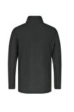 2AS CARLOW Yarım Fermuarlı Erkek Polar Sweatshirt Siyah