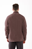 2AS Saka Tam Fermuarlu Erkek Polar Sweatshirt Mürdüm