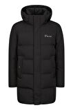 2AS Andome Men Down Siyah Parka Erkek Siyah Uzun Mont 2ASADPMCNFW23