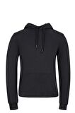2AS Ozwet Kapşonlu Sıfır Yaka Sweatshirt Siyah