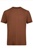 2AS Winson  Erkek Viloft Sıfır Yaka T-Shirt Kahverengi