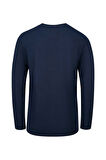 2AS Vernon Erkek Uzun Kol Viloft T-Shirt Lacivert
