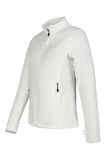 2AS Cara Kadın Tam Fermuarlı İnce Polar Sweatshirt Beyaz