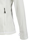 2AS Cara Kadın Tam Fermuarlı İnce Polar Sweatshirt Beyaz