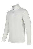 2AS Cedric Erkek Yarım Fermuarlı İnce Polar Sweatshirt Beyaz
