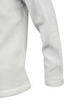2AS Clara Çocuk Yarım Fermuarlı İnce Polar Sweatshirt Beyaz