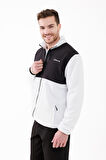 2AS Cliff Erkek Parçalı İnce Polar Sweatshirt Beyaz