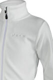 2AS Crystal Çocuk Tam Fermuarlı İnce Polar Sweatshirt Beyaz