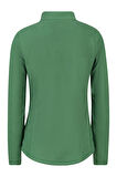 2AS Camila Kadın Yarım Fermuarlı İnce Polar Sweatshirt Yeşil