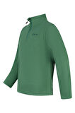 2AS Clara Çocuk Yarım Fermuarlı İnce Polar Sweatshirt Yeşil