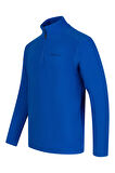 2AS Cedric Erkek Yarım Fermuarlı İnce Polar Sweatshirt Mavi