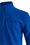 2AS Cedric Erkek Yarım Fermuarlı İnce Polar Sweatshirt Mavi