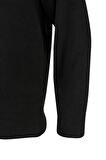 2AS Clara Çocuk Yarım Fermuarlı İnce Polar Sweatshirt Siyah