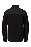 2AS Cliff Erkek Parçalı İnce Polar Sweatshirt Siyah
