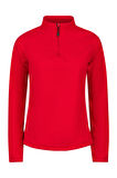 2AS Camila Kadın Yarım Fermuarlı İnce Polar Sweatshirt Kırmızı