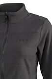 2AS Cara Kadın Tam Fermuarlı İnce Polar Sweatshirt Antrasit