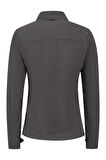 2AS Cara Kadın Tam Fermuarlı İnce Polar Sweatshirt Antrasit