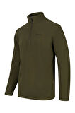 2AS Cedric Erkek Yarım Fermuarlı İnce Polar Sweatshirt Haki