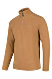 2AS Cedric Erkek Yarım Fermuarlı İnce Polar Sweatshirt Camel