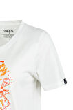 2AS Alone Baskılı V Yaka Kadın T-Shirt 411