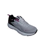 KİNETİX Kadın Beyaz Gri Runnıng Fileli Sneaker Spor Yürüyüş Ayakkabısı