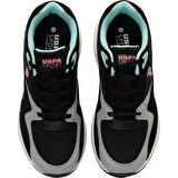 U.S.POLO ASSN HUSKY 4FX SİYAH PEMBE COMFORT CASUAL ANATOMİK SPOR AYAKKABISI