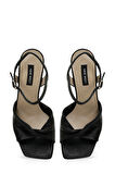 FALBA 4FX Siyah Kadın Topuklu Sandalet