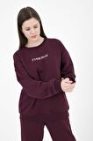 defy's KADIN BASKILI SWEATSHIRT MÜRDÜM - XL