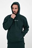 defy's ERKEK BASKILI KAPÜŞONLU SWEATSHIRT YEŞİL - S