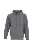 defy's ERKEK BASKILI KAPÜŞONLU SWEATSHIRT ANTRASİT - L