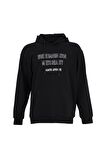 defy's ERKEK BASKILI KAPÜŞONLU SWEATSHIRT SİYAH - XL