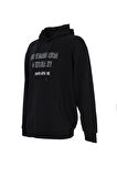 defy's ERKEK BASKILI KAPÜŞONLU SWEATSHIRT SİYAH - XL