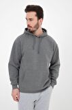 defy's ERKEK BASIC KAPÜŞONLU SWEATSHIRT ANTRASİT - S