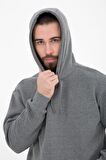 defy's ERKEK BASIC KAPÜŞONLU SWEATSHIRT ANTRASİT - XXL
