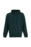 defy's ERKEK BASIC KAPÜŞONLU SWEATSHIRT YEŞİL - S