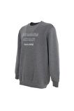 defy's ERKEK BASKILI UZUN KOLLU BİSİKLET YAKA SWEATSHIRT ANTRASİT - L