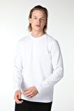 ERKEK UZUN KOLLU BİSİKLET YAKA TİŞÖRT BEYAZ - XXL