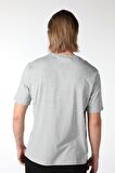 ERKEK BASKILI KISA KOLLU BİSİKLET YAKA TİŞÖRT GRİ - M